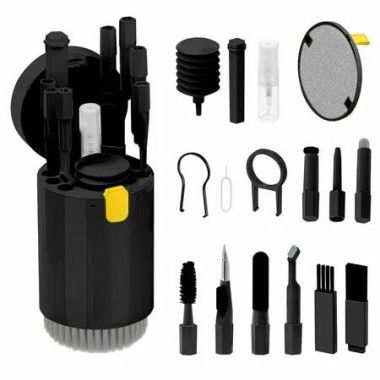 20 in 1 Laptop Screen Keyboard Cleaner Kit Electronics Device Cleaning Kits for Airpod,Phones,Keyboards,Earbuds,Camera(Black)