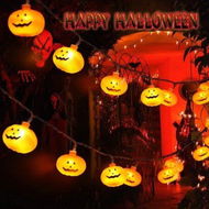 Detailed information about the product 20 LED Pumpkin String Lights With 8 Modes 4.5M Holiday For Party Decorations.