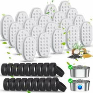 Detailed information about the product 20 Pack Cat Water Fountain Filters Replacement with 20 Pack Pre-Filter Sponges Set for 3.2L/108oz Stainless Steel Water Fountain