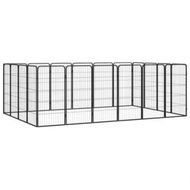 Detailed information about the product 20-Panel Dog Playpen Black 50x100 cm Powder-coated Steel