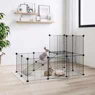 Detailed information about the product 20-Panel Pet Cage with Door Black 35x35 cm Steel