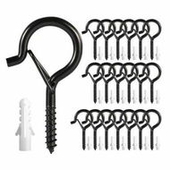 Detailed information about the product 20 PCS Hanger Screw Hooks For Outdoor String Lights Safety Buckle Design Easy Release