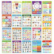 Detailed information about the product 20 Sheets Fun Learning Poster Flash Cards Pre-K and Kindergarten Learning Activities Suitable for Autistic Children and Primary School Kids