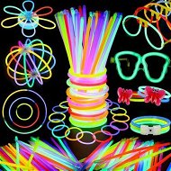 Detailed information about the product 200 Pack Glow Sticks Party Favors for Kids Adults 200 GlowStick Bulk 7 Colors 8 Inch & Necklace Bracelets Glasses and More in the Dark Light Up Toys