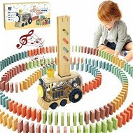 Detailed information about the product 200 PCS Yellow Automatic Dominoes Train Set,Fun and Colorful Train with Lighting Sound Effects,Creative Dominos Game Toy for Kidsï¼ŒXmaxï¼ŒHoliday gift
