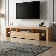 Detailed information about the product 200cm TV Stand Cabinet 2 Drawers Entertainment Unit Wood Storage Shelf - Oak