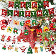 Detailed information about the product 2021 Christmas Flag Decorations Supplies Home Decore 6pcs 3m Garland Christmas Banners Christmas Decorations