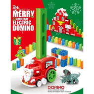 Detailed information about the product 2021 Newest Xmas Toy Set For Toy Domino Train 120 Pieces Brick Game Small Electric Train Tail Christmas Gift For Children