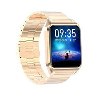 Detailed information about the product 2022 NEW Watch Smart Heart Rate Sleep Monitor Bluetooth Call Temperature Detection Col. Gold Steel Wristband.