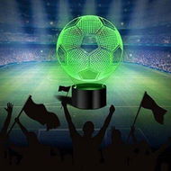 Detailed information about the product 2022 World Cup 3D Football Night Light Visual Lamp Optical Illusion LED Night Lights For Kids Children 7 Touch Changing Colors (Football)