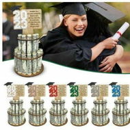 Detailed information about the product 2023 Graduation Gift Moneys Holder Creatives Congrats Grad Holder Figurines Graduation Tiered Cake Miniatures Color Orange