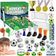 Detailed information about the product 2024 Christmas Advent Calendar Countdown Stress Relief Building Blocks Football Theme for Kids