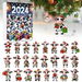 2024 Christmas Cow Advent Calendar 2D Acrylic Cow Ornaments for Christmas Tree Decoration,24 PC Cute Cow Designs,Christmas Home Decor. Available at Crazy Sales for $19.99