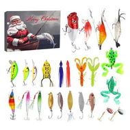 Detailed information about the product 2024 Fishing Christmas Advent Calendar, 24 Days of Christmas Countdown Calendar with Fishing Lures Set