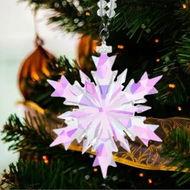 Detailed information about the product 2025 Annual Edition Snowflake Clear Crystal Christmas Ornament, Large Snowflake Ornaments Display Winter Home Decor Christmas Decor Gift, Colourful