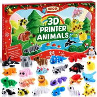 Detailed information about the product 2025 Christmas Advent Calendar with Mini 3D Print Animals,24 Days Mini Animal Figurines Toys Set Xmas Articulated Flexible Fidget Gifts