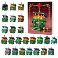 Detailed information about the product 2025 Christmas Advent Countdown Calendar 24 Days 2D Acrylic Ornaments,Pendants Decoration For Christmas Tree,Car Rearview Mirror And Home