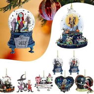 Detailed information about the product 2025 Christmas Tree Decoration, 8PCS Acrylic Cute Christmas Pendants Hanging 2D Flat Funny Ornament for Home Holiday Party Decor