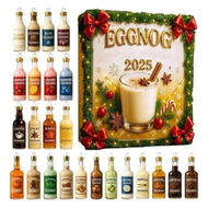 Detailed information about the product 2025 Eggnog Advent Calendar, 2D Acrylic Pendants Eggnog, 24 Days of Festive Cheer and Holiday Countdown Calendar