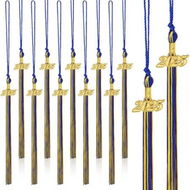 Detailed information about the product 2025 Graduation Tassels,10Pcs Graduation Cap Tassels 2025 Grad Graduation Tassels for 2025 Graduation Ceremonies Accessories (Gold Blue)