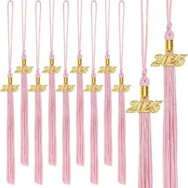 2025 Graduation Tassels,10Pcs Graduation Cap Tassels 2025 Grad Graduation Tassels for 2025 Graduation Ceremonies Accessories (Pink)