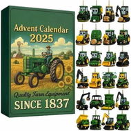 Detailed information about the product 2025 Tractor Advent Calendar,24 Days Christmas Countdown with Mini Tractor Ornaments,Farm-Themed Vintage Collectible for Farmers & Enthusiasts