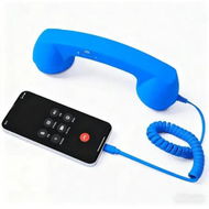 Detailed information about the product 2026 New Retro Phone Handset,Vintage Retro Telephone Wired Handsets Style Landline Handle Receiver for Cell Mobile Video Conferences,Calls,Meetings (Blue)