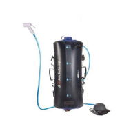 Detailed information about the product 20L PVC Pressure Shower With Foot Pump Outdoor Lightweight Inflatable ShowerCamping Pressure Water Bag