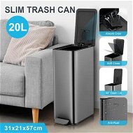 Detailed information about the product 20L Small Trash Can Rubbish Bin Pedal Step Waste Recycling Garbage Stainless Steel Slim Trashcan Bathroom Kitchen Office