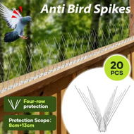 Detailed information about the product 20pcs Anti Bird Spike Kit Pigeon Deterrent Repellent Pest Control Prevention Humane Fence Steel Arrows PC Bases