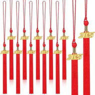 Detailed information about the product 20Pcs Graduation Tassels Academic Graduation Cap Hat Tassel with 2025 Gold Charm for 2025 Graduation Ceremonies Accessories (Red)