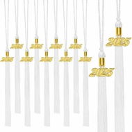 Detailed information about the product 20Pcs Graduation Tassels Academic Graduation Cap Hat Tassel with 2025 Gold Charm for 2025 Graduation Ceremonies Accessories (White)