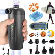 Detailed information about the product 20PSI Portable Outdoor Electric Inflation Pump Wireless Air Inflator With 8 Nozzle For Inflatables,Floats,Kayaks,Boats,Balls Etc