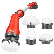 Detailed information about the product 20V Cordless Power Scrubber With Extension Long Handle & 4 Replaceable Brush Heads,2 Speeds Power Scrubber Brush