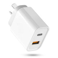 Detailed information about the product 20W USB C Fast Charger,2 Port PD USB-C Wall Plug with Fast Charging QC3.0,USB-C Power Adapter Compatible with iPhone,iPad,Samsung,Airpods