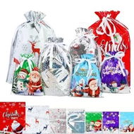 Detailed information about the product 21 Pack Santa Claus Drawstring Gift Bag Ideal For Christmas Candy Bags And Gift-giving