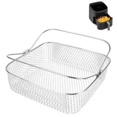 21*21*6CM Square Air Fryer Basket for 5.8QT 6QT COSORI Air Fryer Accessories Instant Vortex Air Fryer Accessories Basket with Handle
