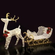 Detailed information about the product 215 LED Christmas Lights Reindeer Sleigh Decorations Jingle Jollys