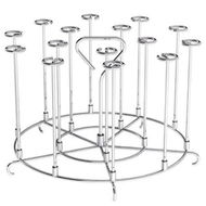 Detailed information about the product 21.5*21.5.5*16.3cm Air Fryer Skewer Stand Compatible with 8Qt Fryer Stainless Steel Accessories Grill