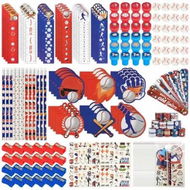 Detailed information about the product 216 Pieces Baseball Party Favors For Kids Birthday Baseball Theme Parties Goodie Bags Gift Bags Pencils Stamps Classroom Rewards Supplies