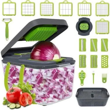 22-in-1 Vegetable Chopper and Fruit Cutter for Effortless Food Prep