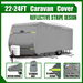 22 to 24ft Caravan Cover UV Water Proof Heavy Duty Travel Campervan Trailer Accessories 4 Layer Polypropylene Protector with Hitch Cover Storage Bag. Available at Crazy Sales for $189.95