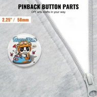 Detailed information about the product 2.25' 58mm Button Badge Parts Supplies for Button Maker Machine 500 Sets