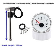 Detailed information about the product 225mm 240-33ohms Fuel Level Sensor Sender+White 52mm Fuel Level Gauge for Boat Car Truck ATV