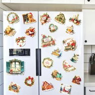 Detailed information about the product 23 Pcs Christmas Decoration stickers Merry Christmas Refrigerator Magnet sticker Christmas Decoration Fridge Door Magnetic Stickers