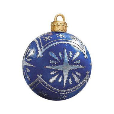 Please Correct Grammar And Spelling Without Comment Or Explanation: 23.6-inch PVC Giant Christmas Inflatable Ball Decor For Home Christmas Festive Gift Ball (Blue)