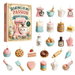24 Day Baking Advent Calendar with 24 Flat 2D Acrylic Hanging Ornaments Christmas Countdown Kitchen Baking Tree Decorations Gift Set. Available at Crazy Sales for $14.99