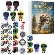 Detailed information about the product 24 Day Motocross Advent Calendar 2025 With 2D Acrylic Dirt Bike Ornaments, Racer Figures Helmet Charms Christmas Decoration Gift for Motocross Lovers
