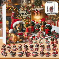 Detailed information about the product 24 Days Christmas Countdown Calendar Dachshunds Figure Ornaments Christmas Advent Calendar Christmas Gifts for Dog Lover