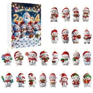 Detailed information about the product 24 Days Christmas Countdown Calendar with Snowman Hanging Ornament, Cute 2D Acrylic Figurines for Christmas Tree Decoration